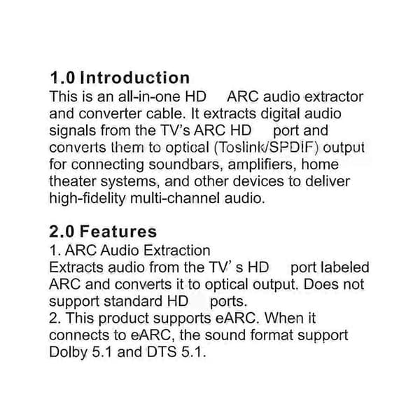 HDMI-kompatibel ARC EARC lyduttrekker HDMI-kompatibel til SPDIF optisk TOSLINK stereo ut splitter lydkonverterer