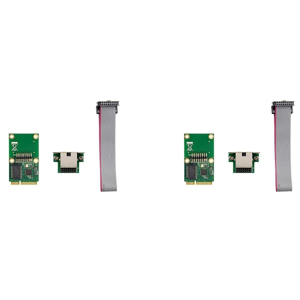 2x Rtl8111f Mini Pcie Gigabit nettverkskort Enkelport Ethernet Lan-kort Realtek 8111f Industrial C Green