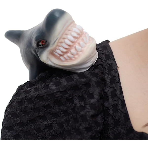 Halloween Party Rolig Axelväska Dockteater för Cosplay Utstyrsel (Pumpkin Axelväska) Shark Shoulder Sitter