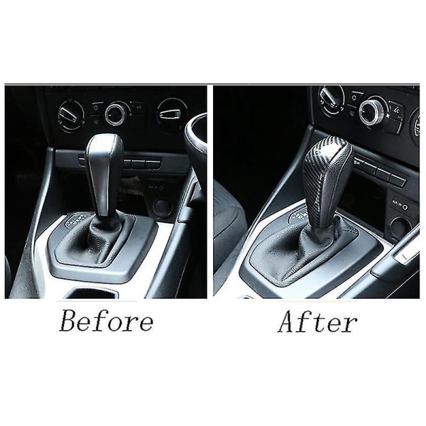 Hiilikuituvaihteistokahvan cover tarrat 1 3 -sarjalle E90 E92 E87 X1 E84 Auto Interio