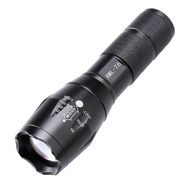 LED lommelykt i aluminiumslegering med teleskopisk zoom 2pcs white light