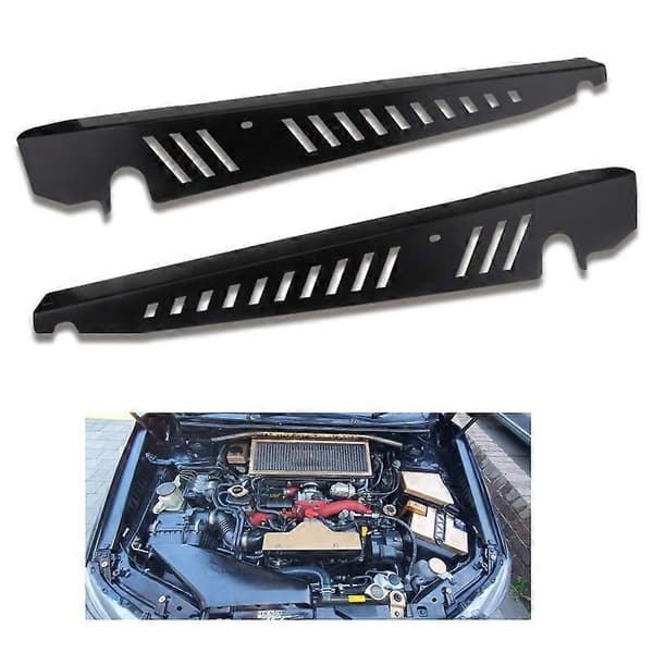 Fender Shrouds Kit Panelplade Motorrum med Hardware til Subaru WRX & STi 2015-2020, Sort Black