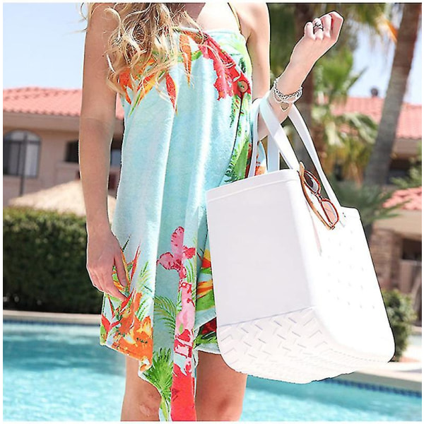 Gummipåse Bogg Style Hål Vattentät Slitstark Oversize Silikon Beach Tote Ny 2024 grey