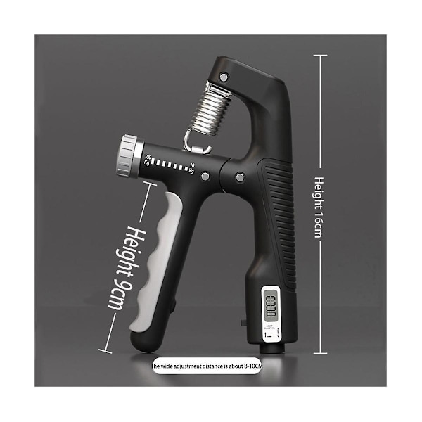 10-100 kg justerbart elektroniskt handgrepp power Tung gripare Fitness muskelträning hand Black