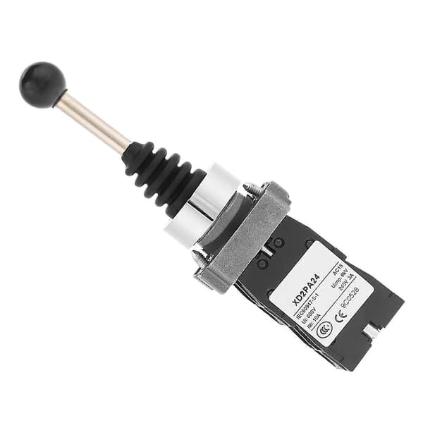 Fjeder Joystick Controller Switch 4 Position 10A 600V til Industrielt Kontrolpanel (Sort Plast Metal)