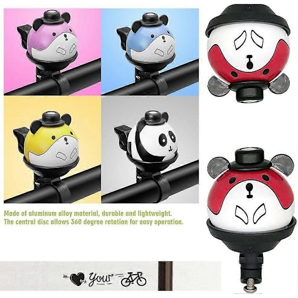 Tecknad Panda Cykelklocka - Högt, Klart Ljud för Barncyklar