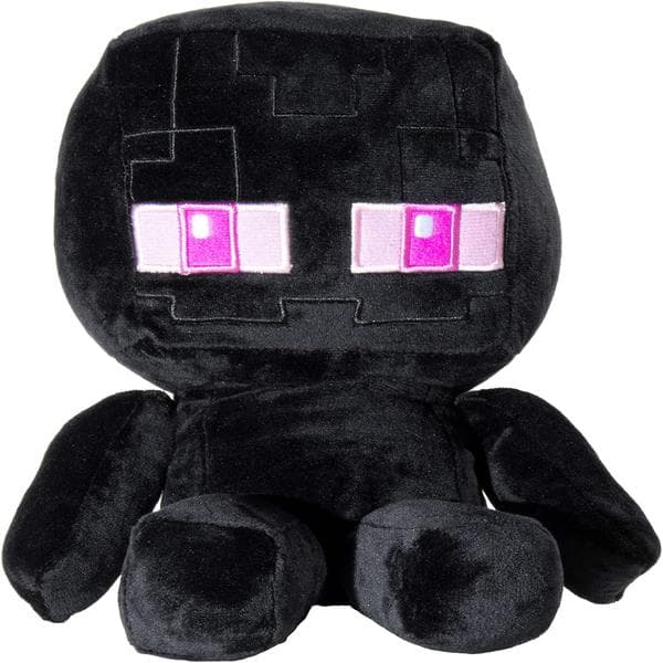 Minecraft Crafter Enderman Pehmolelu, Musta, 22 cm Korkea