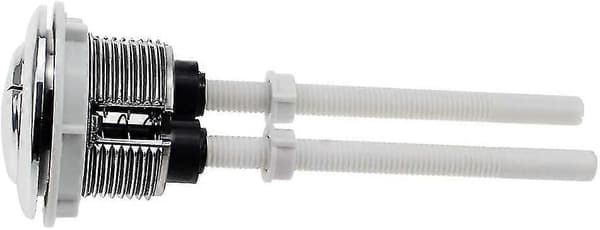 2 stk. toalett trykknapper dobbel spyleknapp 38 mm standard krom sølvbelagt WC sisternknapper