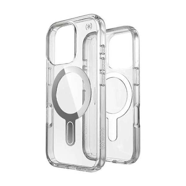 Deksel til iPhone 16 Pro Presidio Støtsikker MagSafe med ClickLock-system Transparent