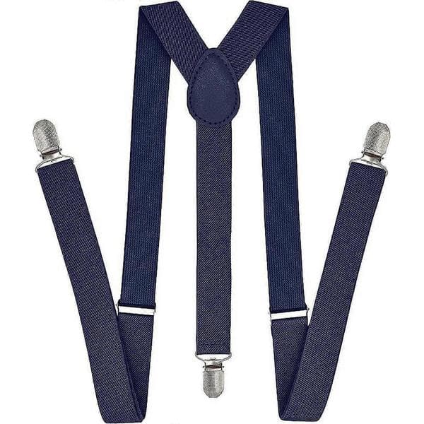 Selar til menn 1 tomme elastisk justerbar Y-rygg klips-selar Blue