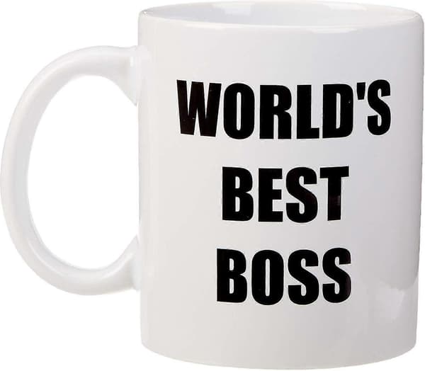 Muggar Rolig Världens Bästa Chef 11 oz Kaffemugg, 1 styck (förpackning med 1), Vit