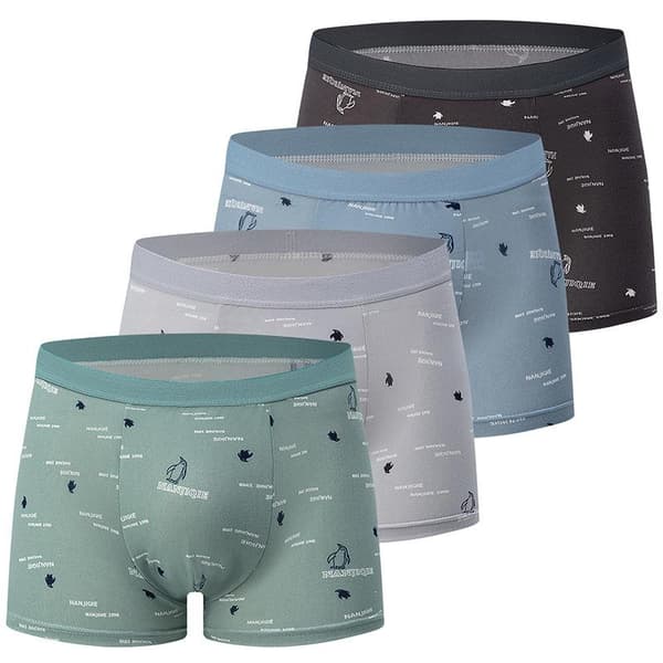 Penguin 4-pack herr casual plus size underkläder boyshort mode tryck ungdom sport underdel 1 M