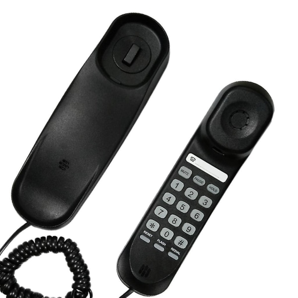 Tc990 Fast fastnet Vægtelefon Bærbar Mini Telefon Væghængende-telefon Black
