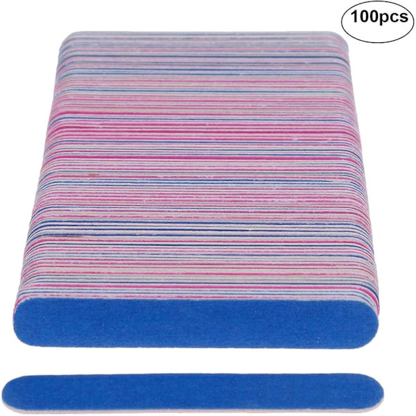 Nagelfilar, Faburo 100 st Nagelfil för engångsbruk 180/240, Dubbelsidig Emery Board, Nagelbuffrande filer för hem- och salongsbruk (180/240 Grit)