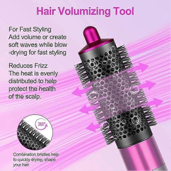 Rund børste og luftstrømsudstyr til Airwrap Styler HS01 HS05 HS08 hårtørrer diffuser dyse tilbehør A
