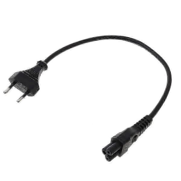 Strømadapterkabel EU 2-benet han til IEC 320 C5 Micky til bærbar strømforsyning 30 cm Black