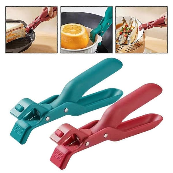 Multifunktionel Anti-Skold Skålholder Klips til Køkken Silikone Skridsikker Klips 2pcs onesize
