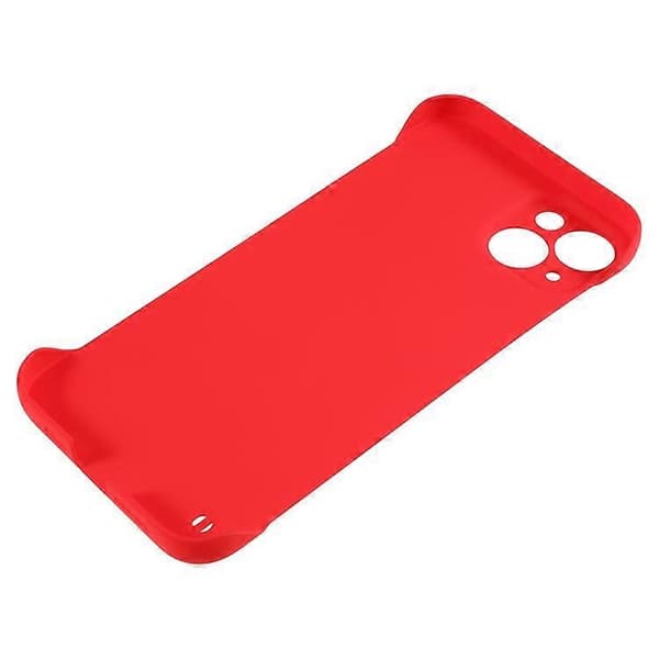 Kompatibel med iPhone 15 Plus-deksel Rammeløst Hardt PC-telefondeksel med hudfølelse Red