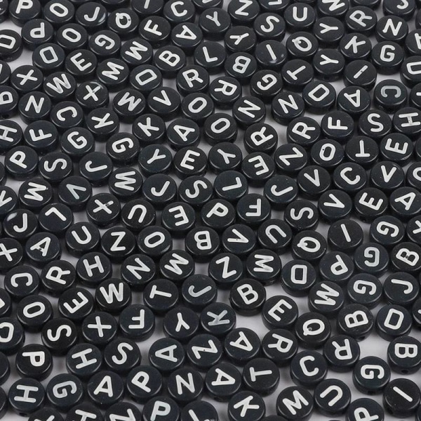 200 kirjehelmeä, kirjaimet - 4x7mm - xixl black