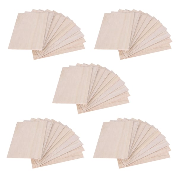 50 stk Balsa træplader træplade 150 x 100 x 2 mm til husskibshåndværk Model gør det selv