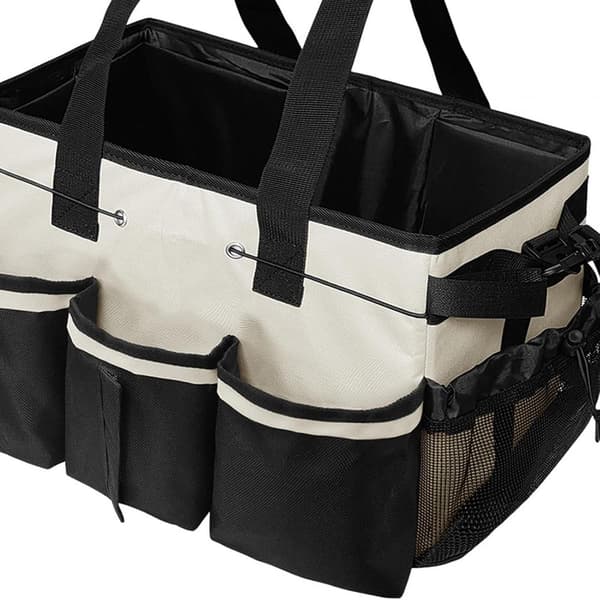 Cleaning Organizer, Multi-Compartment Storage Caddy Tote with Handle, Cleaning Bag