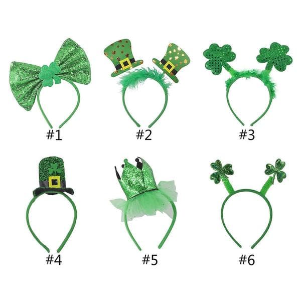 Grøn Hårbøjle Sjov og Heldige Irske Hat Bopper til Patricks Day Festligheder C3
