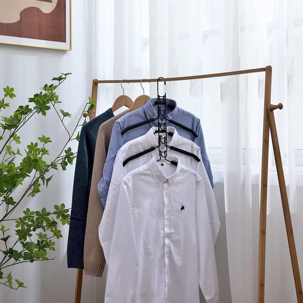 Space-saving hangers, 2-pack, 5-in-1 multifunctional magic metal hanger