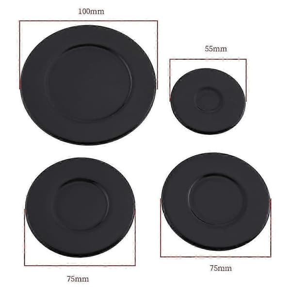 Ugnshäll brännarkronor 4st - 55mm 75mm 100mm gasspisdelar Flat