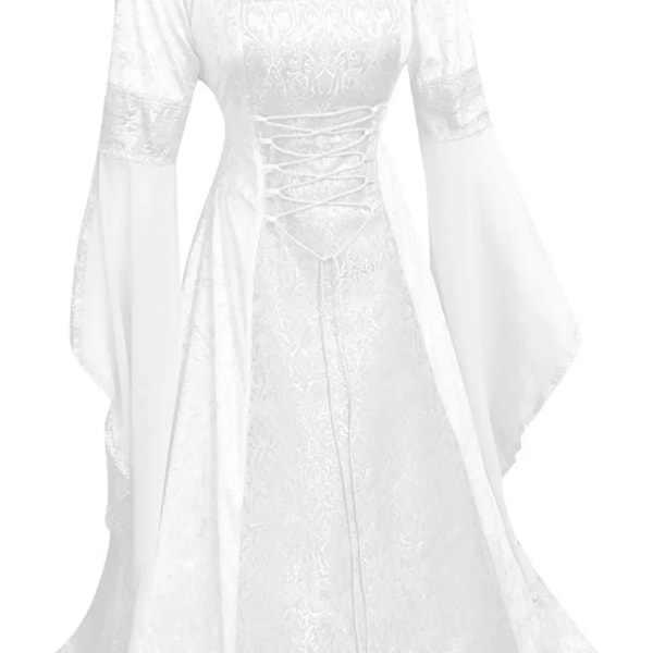 Gotisk Kappe Kjole Brudkjole Cosplay Halloween Blanco XL