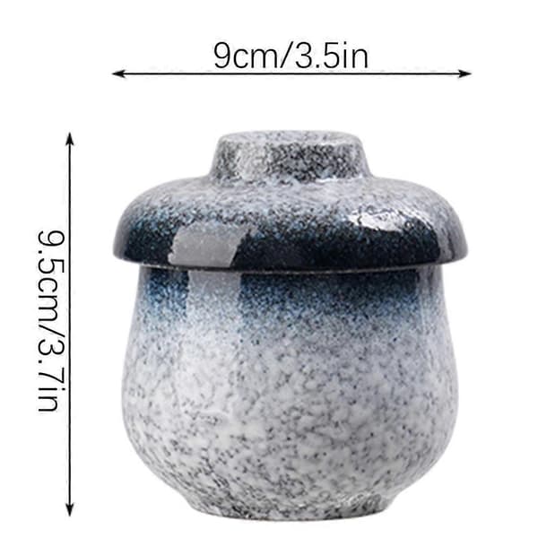 Mikrovågssäker keramisk gryta för en person, minimalistisk design, äggpocherare för puddingar D