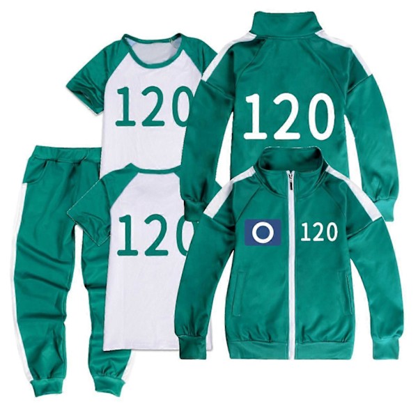 Squid Game 2 Spillere Cosplay Kostyme Treningsdress Komplett Klesett No.120 110cm