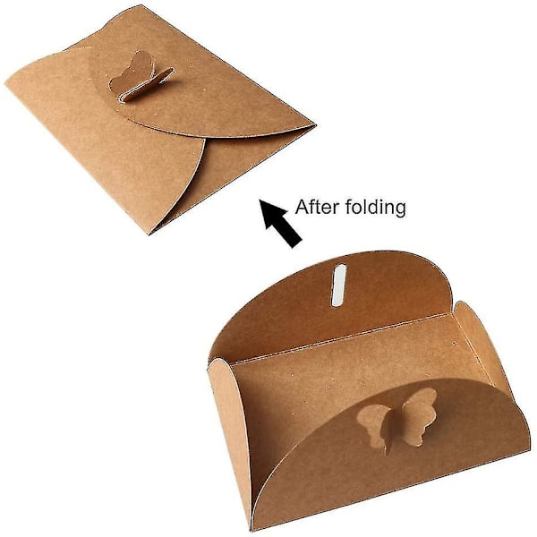 Mini Kort Kuvert, 50-pack Thanksgiving Presentkort Kuvert med Fjäril