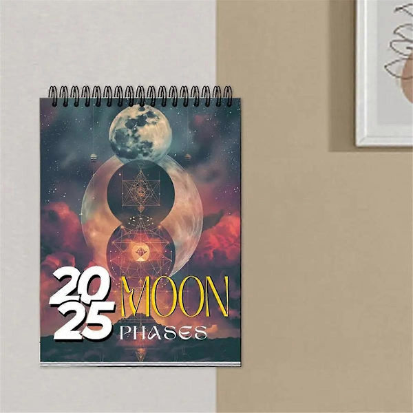 Månefas Kalender 2025 12 Månader Månefaser Väggkalender Månadskalender & Daglig Organiserare 2025 Väggkalender As Shown