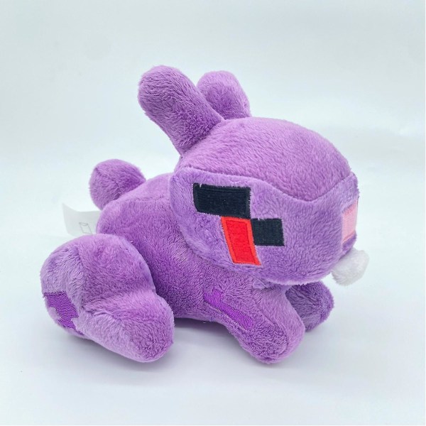 Minecraft Terraria Bunny Rabbit Plush Happy Explorer Arch Illager Gosedjur Plyschdocka Leksak Purple