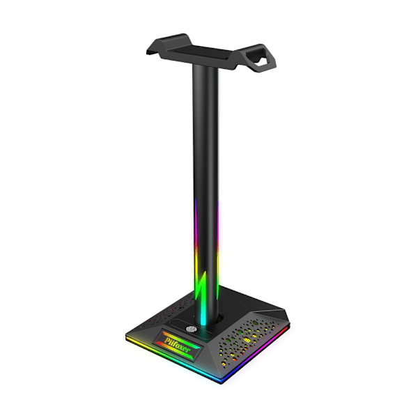 Rgb Gaming Headphone Stand Dual Usb Port Touch Control Strip Light Desk Gaming Headset Holder Hange