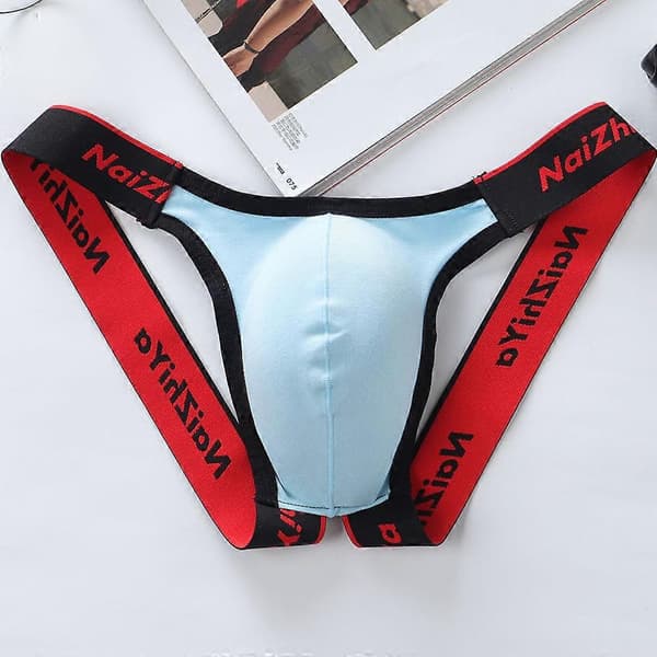 Sexy Jockstrap Undertøy Truser Stringtruse G-streng for Menn Light Blue XL