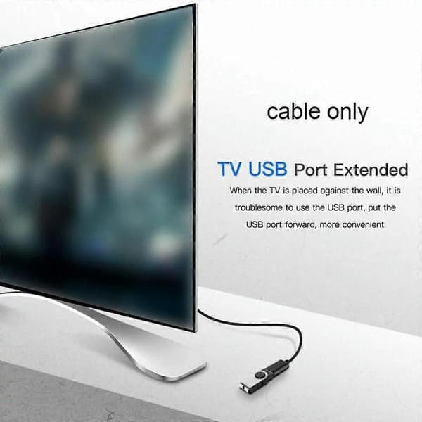 USB forlængerkabel 1,8 m, USB A han til hun forlængerledning til printer, tastatur, flashdrev