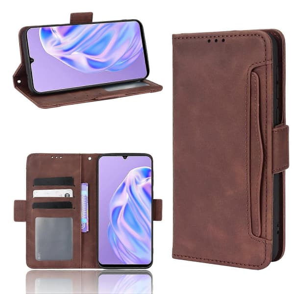 För Ulefone Note 6 / Note 6P Läderfodral med kalvmönster (Rosa) Brown