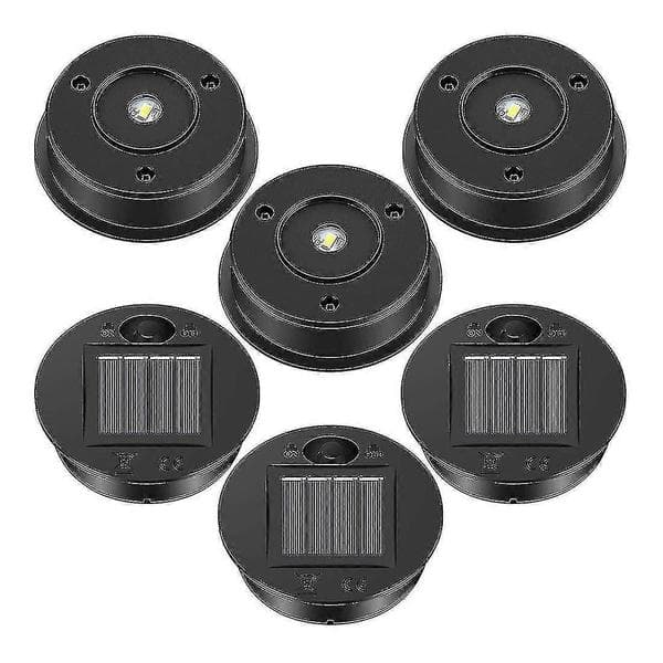 Pakke Solar Light Erstatning Topp 7cm Lykt Deler LED Solcellepanel Lykt Deksel Lys