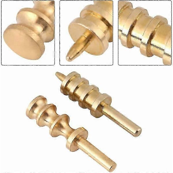 Lærpolerer/glatter, messinghode lærkant, loddeboltspiss for DIY lærkant varmprosess, messing, 2 stk