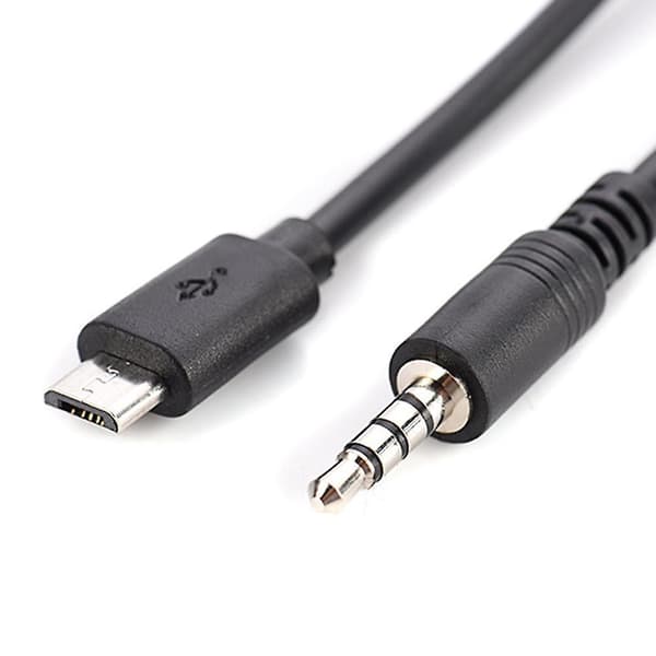 USB Micro B - 3,5 mm uros stereoliitäntäkaapeli Android-puhelimille O7c2