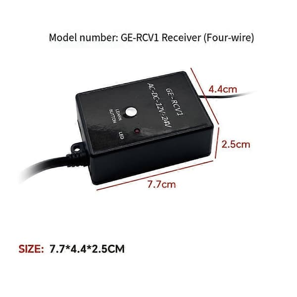 GE-RCV1 Mottaker 433.92MHz Universell Garasjeportmottaker AD DC12V/24V Rullende Kode og Fast Kode Eksterne Mottakere
