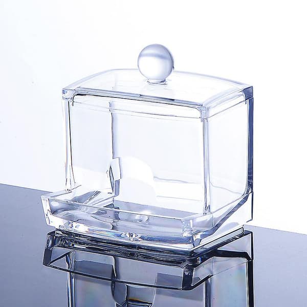 Akryl Dispenser Bokssett Bomullsputer Topper Sminkebeholder Beholder