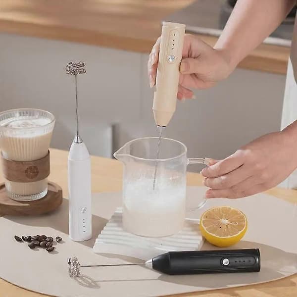 Oppladbar melkeskummer for hjemmet, kaffevisp, multifunksjonell, effektiv og praktisk, for hjemmekaffebar b