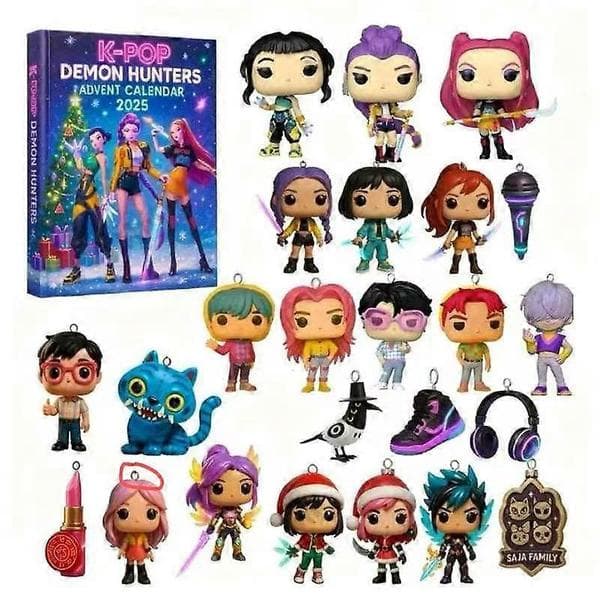 2025 BLACKPINK Adventskalender Blind Box – K-Wave Devil Hunter-tema Akryl Juletrepynt