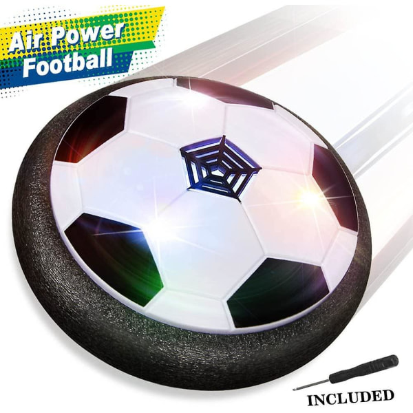 Air Power Football - Betheaces Hover Ball Indendørs Fodbold Med Led Belysning, Perfekt til Indendørs Leg