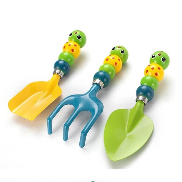 3-delad Beach Seaside Gräva Mussla Shell Caterpillar Planteringsverktyg Plantering Grönsaksträdgård Spade Trädgårdsarbete Set