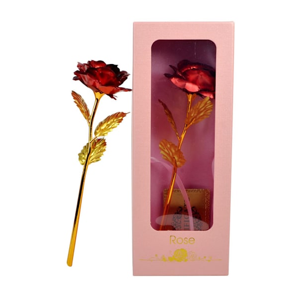 Kreativ gave gullfolie rose morsdagsgave style2