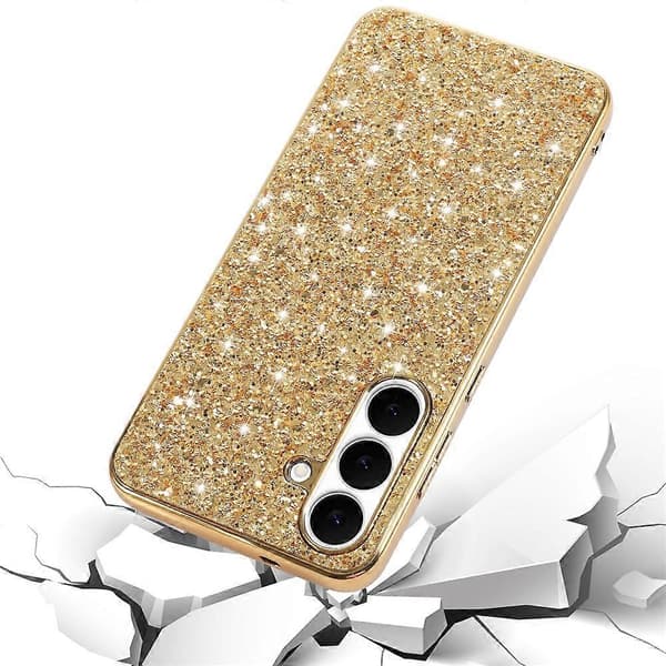 Kompatibel med Samsung Galaxy A37 5G-deksel Galvanisering TPU + PC Glitrende Glitter Telefon Bakdeksel