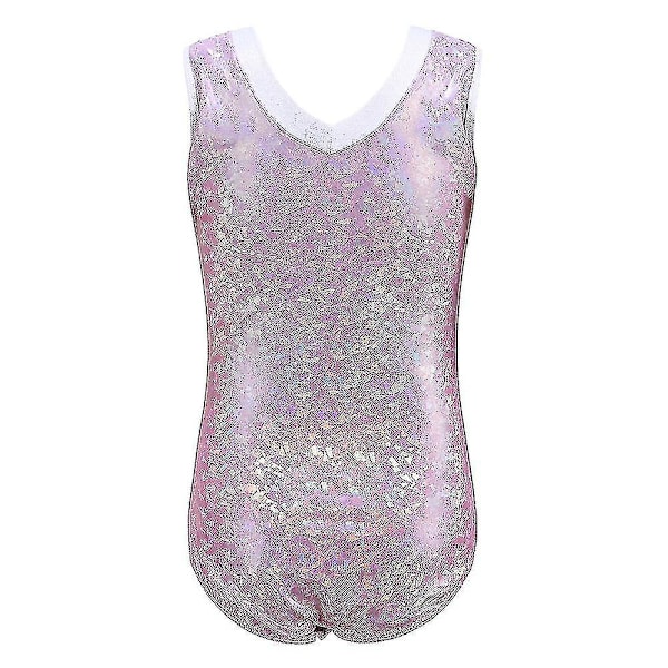 Piger Sleeveless Dansedragt Gymnastik Leotard Ballet Leotards Purple 9-10Y